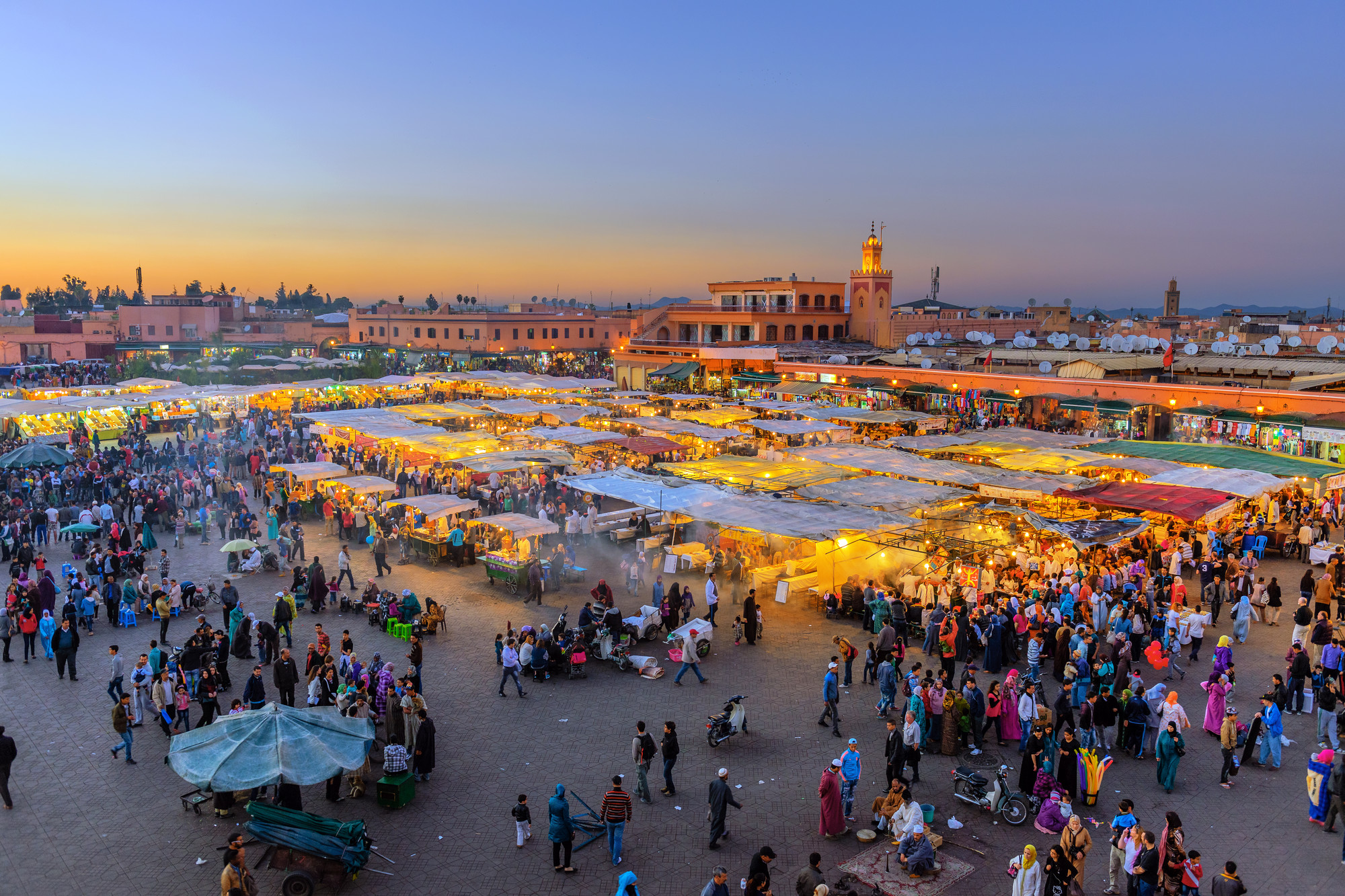 Marocko Djemaa El Fna Square Marrakech