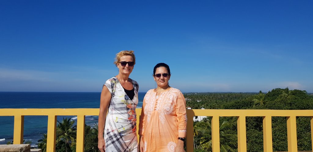 SpaDreams verkställande direktör Claudia Wagner under sin Ayurvedaresa till Sri Lanka