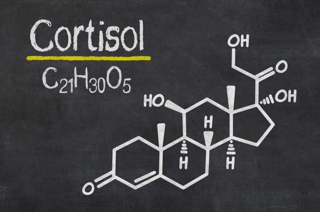 Kemisk formel för stresshormonet kortisol